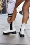 Women's High Chelsea Boots White Nemoreva