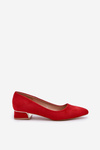 Low Heeled Pumps With Pointed Toes Red Terilara