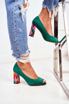 Sergio Leone PB135 Green suede pumps