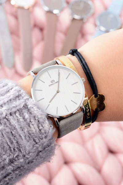 Grey Stylish Leather Women's Watch Giorgio&Dario