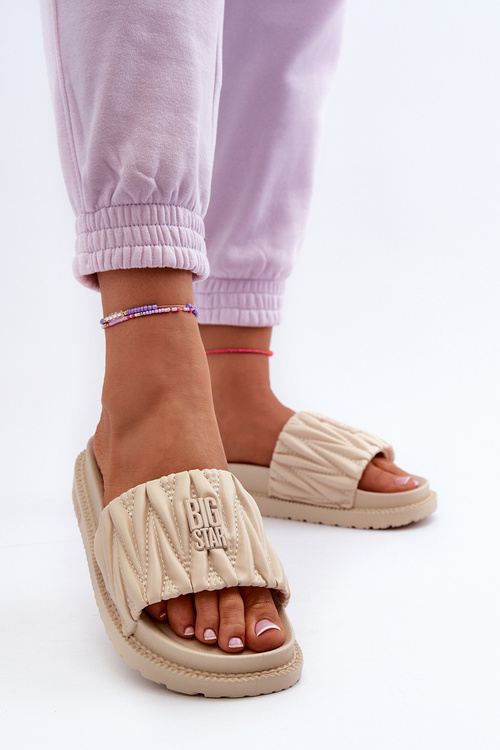 Women's platform sandals Big Star NN274A746 Beige