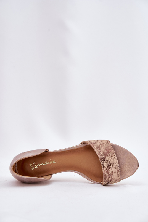 Leather Sandals Maciejka 01971-71 Gold