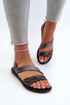 Sandały Damskie Czarno-Srebrne 82429 Ipanema Vibe Sandal Fem