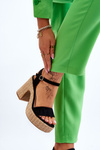 Comfortable Suede Sandals On A Chunky Heel Black Elishia