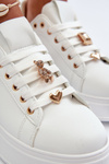 Women's platform sneakers with white embellishments Herbisa