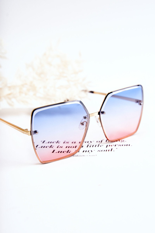 Big Square Sunglasses V180005 Blue-pink