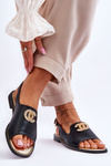 Women's Sandals With Decoration S.Barski KV-2775-49 Black