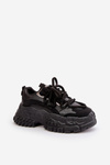 Women's sneakers with chunky sole black Nevela