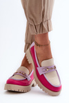 Zazoo 3475 Women's Leather Moccasins Beige