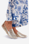 Perforated Ballerinas Made Of Natural Leather Artiker 56C2694 Gold