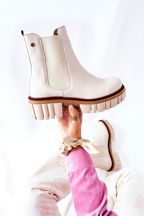 Ankle Boots Worker Maciejka Beige 05312-04