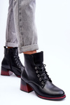 Leather Heeled Boots Black Luloshe
