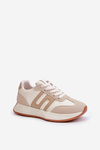 Buty Sportowe Sneakersy Platforma Beżowe Thari