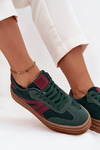 Velvet Women's Sneakers on Platform Green Skye