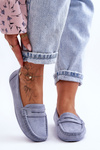 Women's Suede Moccasins Blue Lenvie