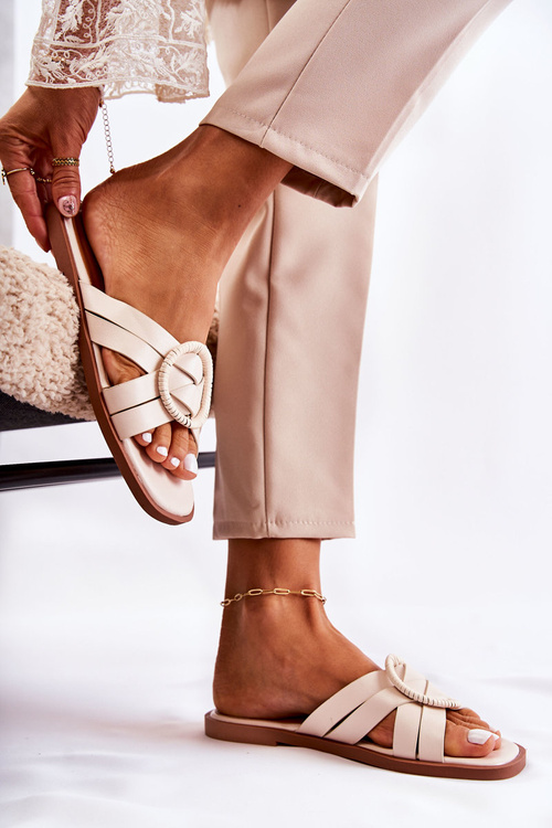 Women's Fashionable Slippers Beige Sansa
