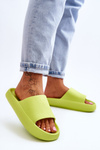 Fashionable Light Flip Flops On A Massive Sole Lime Rebel