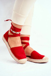 Women’s Espadrilles Laced Red Bonjour