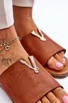 Women's Classic Embellished Slippers Camel Bertha 