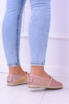 Lu Boo Rose Gold Brocade Espadrilles