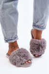 Women's Slippers with Fur Grey Vienitta