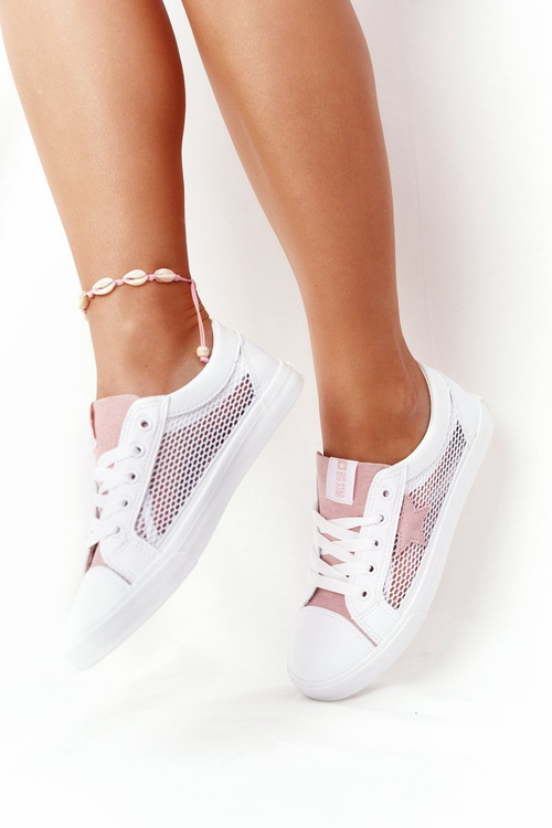 Women's Sneakers With Mesh Big Star DD274688 White-Pink