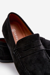 Men's Eco Suede Black Loafers Nedlin