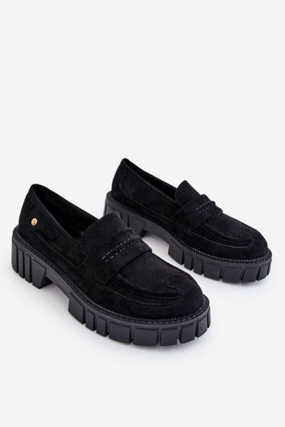 Women's Suede Slip-On Shoes Black Fiorell