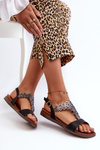 Flat Women's Sandals Sergio Leone SK070H Black
