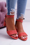 Women's Maciejka Leather Suede Sandals Pink 04141-15/00-5
