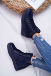 Women's Sneakers Hidden Anchor Navy Blue Ferrer