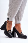Stylish Leather Pumps Black Rouse