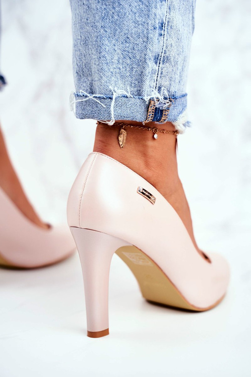 Women's Pearl Stiletto pumps Sergio Leone Powder Pink Campbell