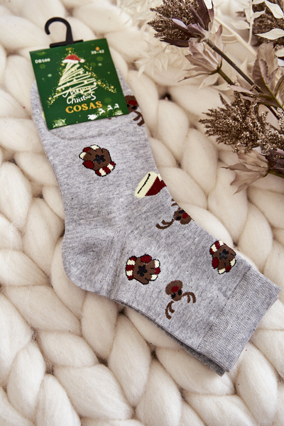 Men's Christmas Socks Cosas Grey