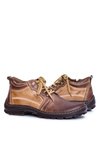 Men's Leather Booties Warmed Boots Boots Brown Felgado Boots.
