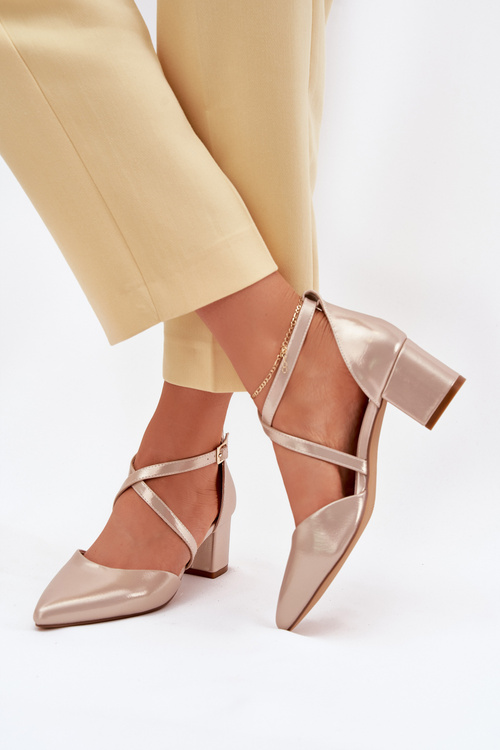 Heels Made Of Eco Leather Gold Sergio Leone SK830