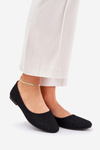 Women's Flat Ballet Shoes With Glitter Black Tatorelis