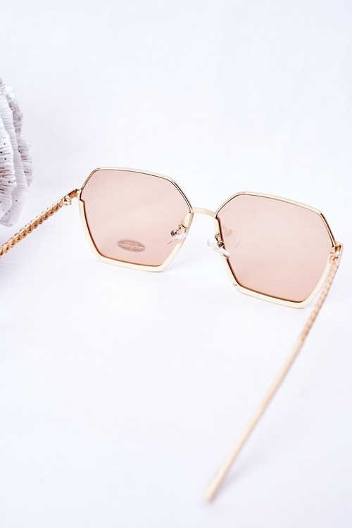 Geometric Sunglasses Beige