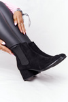 Women's Insulated Chelsea Boots On A Block Heel Black Juliette