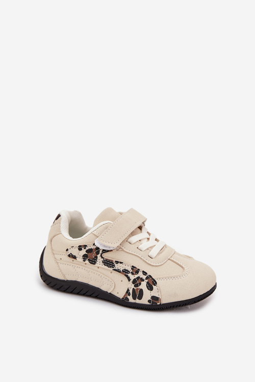 Children's Sports Shoes With Velcro Beige With Panther Print Perrin