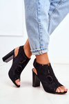 Women’s Sandals On High Heel Black Rules