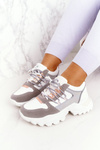 Women's Sneakers On A Chunky Sole White Power