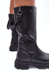 Half-Leg Boots With Upper Black Lizames