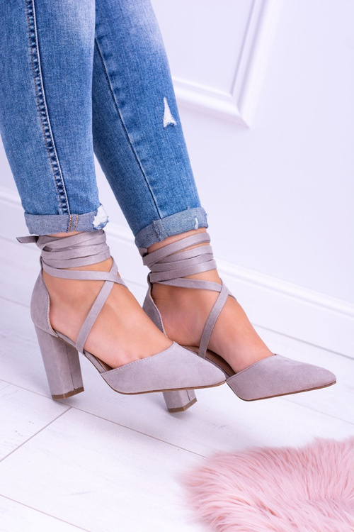 Women's Tiered Stiletto pumps Grey Demmi