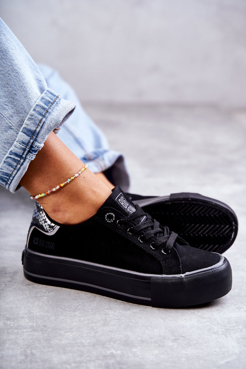 Women's Material Sneakers Big Star KK274036 Black