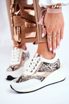 Leather Wedge Sneakers GOE GG2N3045 White