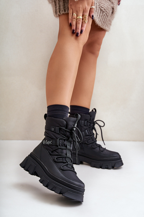Women's Snow Boots With Zipper Lee Cooper LCJ-24-47-3144 Black