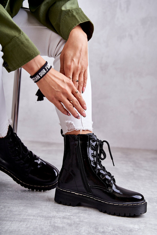 Women's Flat Boots Black Kognito