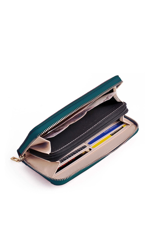Large Women's Zip Wallet Blue Hailey