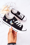 Children's Sneakers With Butterflies Black Fairytale